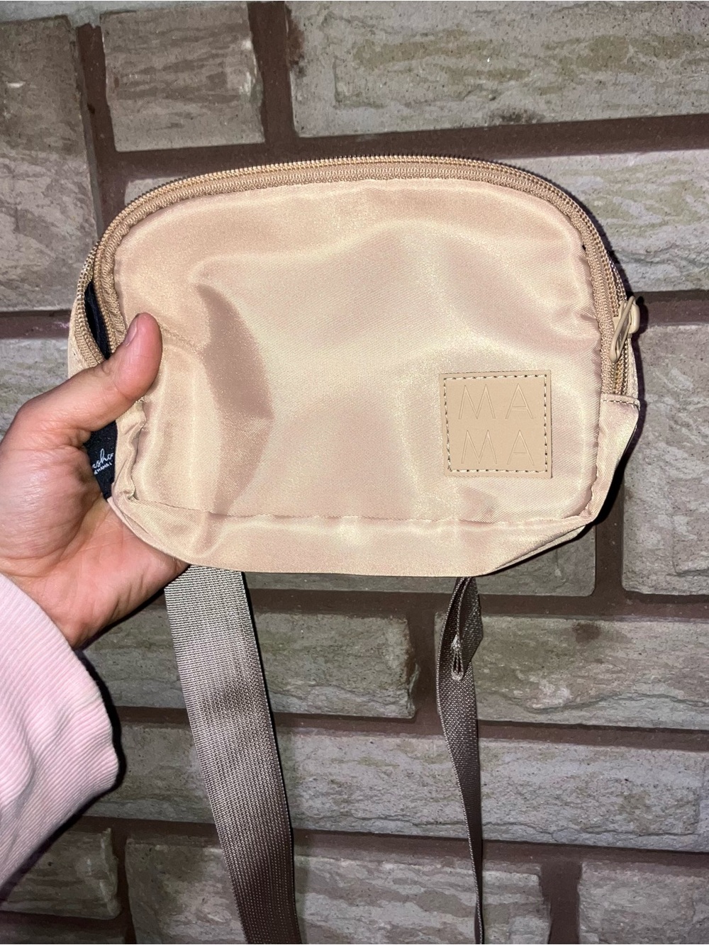 Beige Mama Fanny Pack